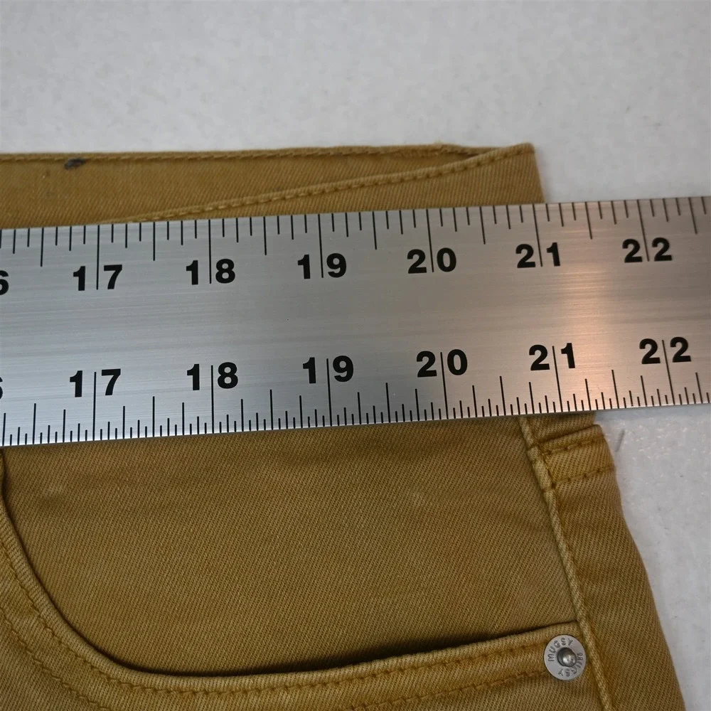 Mugsy 42x30 Yellow Stretch Denim Scouts Slim Mens Jeans